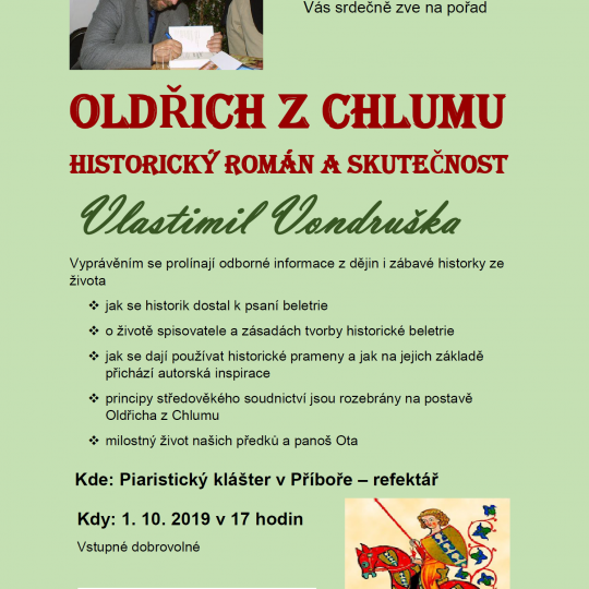 Oldřich z Chlumu - historický román a skutečnost 1
