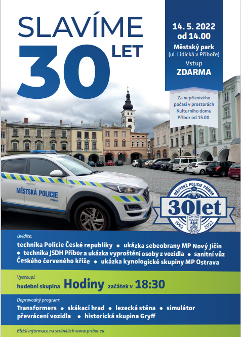 Městská policie Příbor: Slavíme 30 let  1