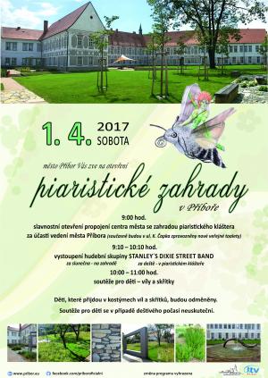 otevření  piaristických zahrad